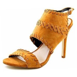 NWOT Nicole Miller Percy slingback suede open toe heel size 7